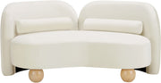 Daphne 64" Velvet Upholstered Loveseat in Cream - 44002Cream-L