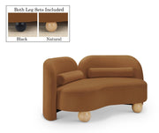 Daphne 64" Velvet Upholstered Loveseat in Saddle - 44002Saddle-L