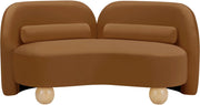 Daphne 64" Velvet Upholstered Loveseat in Saddle - 44002Saddle-L
