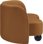 Daphne 64" Velvet Upholstered Loveseat in Saddle - 44002Saddle-L