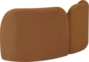 Daphne 64" Velvet Upholstered Loveseat in Saddle - 44002Saddle-L