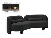 Daphne 89" Boucle Fabric Upholstered Sofa in Black - 44003Black-S