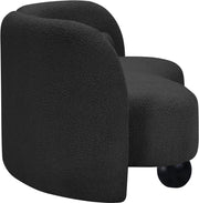 Daphne 89" Boucle Fabric Upholstered Sofa in Black - 44003Black-S