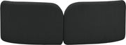 Daphne 89" Boucle Fabric Upholstered Sofa in Black - 44003Black-S