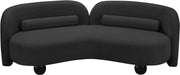 Daphne 89" Boucle Fabric Upholstered Sofa in Black - 44003Black-S