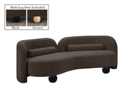Daphne 89" Boucle Fabric Upholstered Sofa in Brown - 44003Brown-S