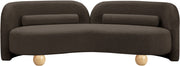 Daphne 89" Boucle Fabric Upholstered Sofa in Brown - 44003Brown-S