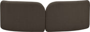 Daphne 89" Boucle Fabric Upholstered Sofa in Brown - 44003Brown-S