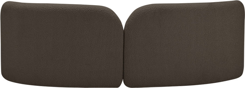 Daphne 89" Boucle Fabric Upholstered Sofa in Brown - 44003Brown-S