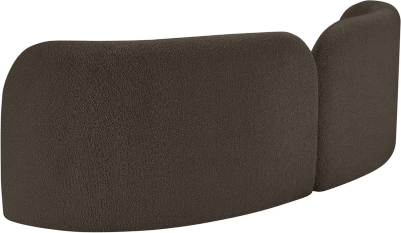 Daphne 89" Boucle Fabric Upholstered Sofa in Brown - 44003Brown-S