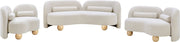 Daphne 89" Boucle Fabric Upholstered Sofa in Cream - 44003Cream-S