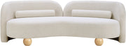Daphne 89" Boucle Fabric Upholstered Sofa in Cream - 44003Cream-S