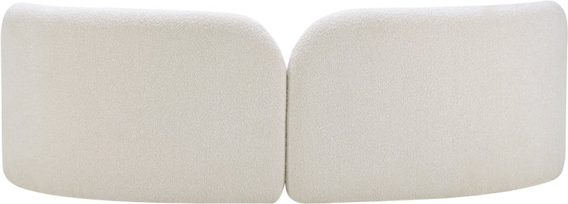 Daphne 89" Boucle Fabric Upholstered Sofa in Cream - 44003Cream-S