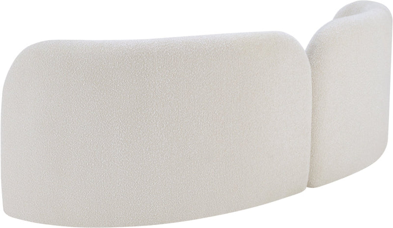 Daphne 89" Boucle Fabric Upholstered Sofa in Cream - 44003Cream-S