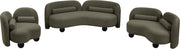 Daphne 89" Boucle Fabric Upholstered Sofa in Olive - 44003Olive-S