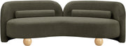 Daphne 89" Boucle Fabric Upholstered Sofa in Olive - 44003Olive-S