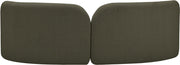 Daphne 89" Boucle Fabric Upholstered Sofa in Olive - 44003Olive-S
