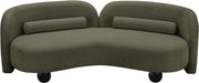 Daphne 89" Boucle Fabric Upholstered Sofa in Olive - 44003Olive-S