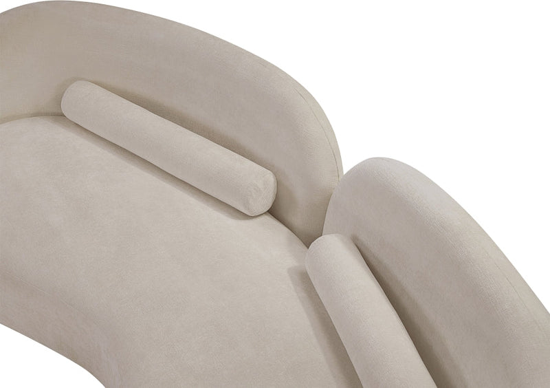 Daphne 89" Chenille Fabric Upholstered Sofa in Beige - 44001Beige-S