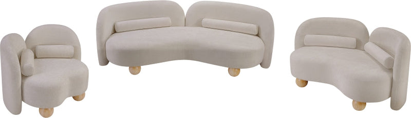 Daphne 89" Chenille Fabric Upholstered Sofa in Beige - 44001Beige-S