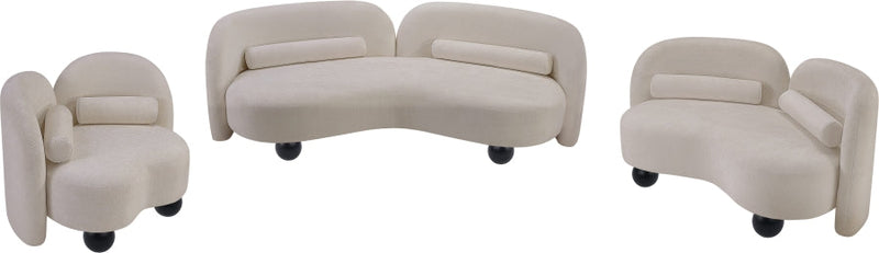 Daphne 89" Chenille Fabric Upholstered Sofa in Beige - 44001Beige-S