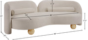 Daphne 89" Chenille Fabric Upholstered Sofa in Beige - 44001Beige-S