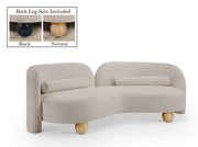 Daphne 89" Chenille Fabric Upholstered Sofa in Beige - 44001Beige-S