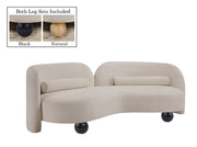 Daphne 89" Chenille Fabric Upholstered Sofa in Beige - 44001Beige-S