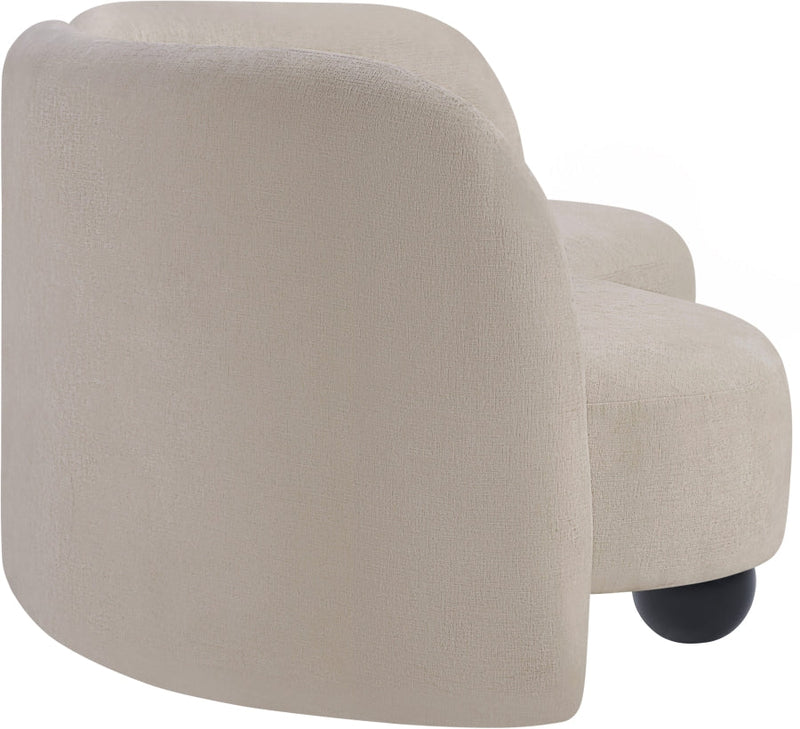 Daphne 89" Chenille Fabric Upholstered Sofa in Beige - 44001Beige-S
