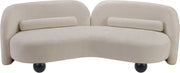 Daphne 89" Chenille Fabric Upholstered Sofa in Beige - 44001Beige-S