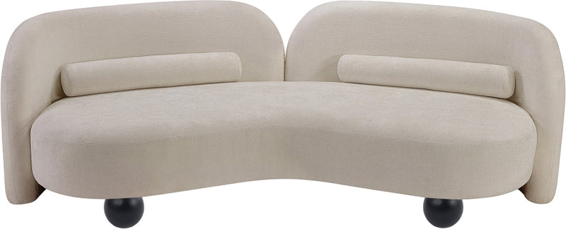 Daphne 89" Chenille Fabric Upholstered Sofa in Beige - 44001Beige-S