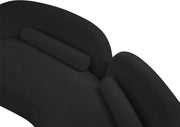 Daphne 89" Chenille Fabric Upholstered Sofa in Black - 44001Black-S