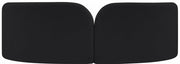 Daphne 89" Chenille Fabric Upholstered Sofa in Black - 44001Black-S