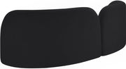 Daphne 89" Chenille Fabric Upholstered Sofa in Black - 44001Black-S