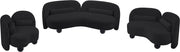 Daphne 89" Chenille Fabric Upholstered Sofa in Black - 44001Black-S