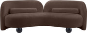 Daphne 89" Chenille Fabric Upholstered Sofa in Brown - 44001Brown-S