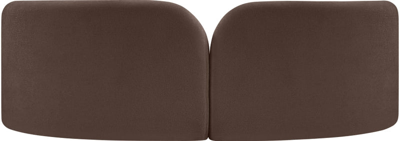 Daphne 89" Chenille Fabric Upholstered Sofa in Brown - 44001Brown-S