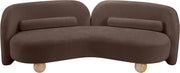 Daphne 89" Chenille Fabric Upholstered Sofa in Brown - 44001Brown-S