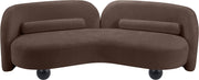 Daphne 89" Chenille Fabric Upholstered Sofa in Brown - 44001Brown-S
