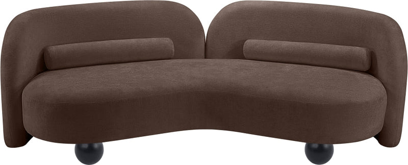 Daphne 89" Chenille Fabric Upholstered Sofa in Brown - 44001Brown-S