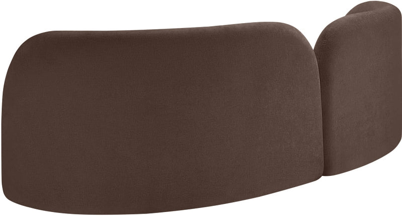 Daphne 89" Chenille Fabric Upholstered Sofa in Brown - 44001Brown-S
