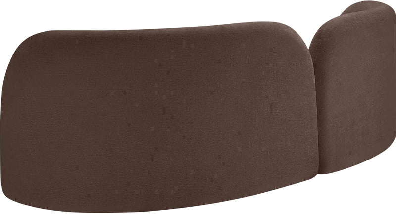 Daphne 89" Chenille Fabric Upholstered Sofa in Brown - 44001Brown-S