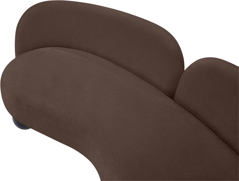 Daphne 89" Chenille Fabric Upholstered Sofa in Brown - 44001Brown-S