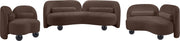 Daphne 89" Chenille Fabric Upholstered Sofa in Brown - 44001Brown-S