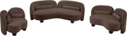Daphne 89" Chenille Fabric Upholstered Sofa in Brown - 44001Brown-S