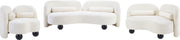 Daphne 89" Chenille Fabric Upholstered Sofa in Cream - 44001Cream-S
