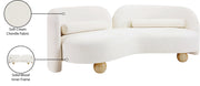 Daphne 89" Chenille Fabric Upholstered Sofa in Cream - 44001Cream-S