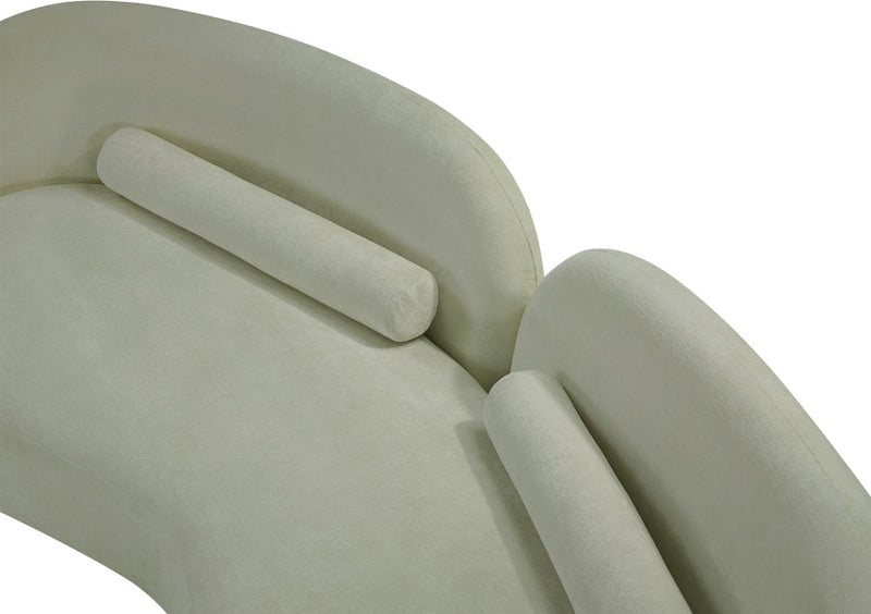 Daphne 89" Chenille Fabric Upholstered Sofa in Mint - 44001Mint-S