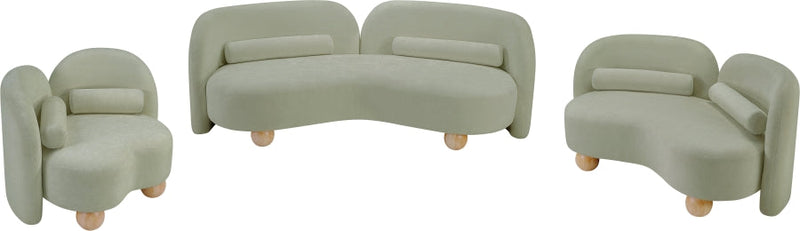 Daphne 89" Chenille Fabric Upholstered Sofa in Mint - 44001Mint-S