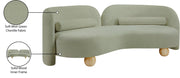 Daphne 89" Chenille Fabric Upholstered Sofa in Mint - 44001Mint-S